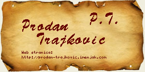 Prodan Trajković vizit kartica